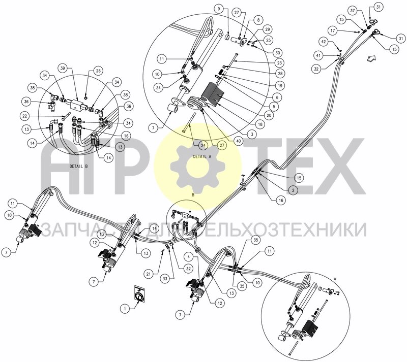 Чертеж HYDRAULIC DEPTH CONTROL