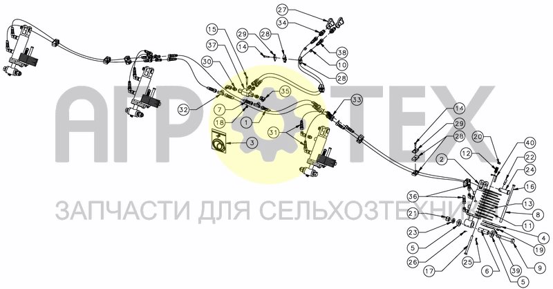 Чертеж HYDRAULIC DEPTH CONTROL - FOLD