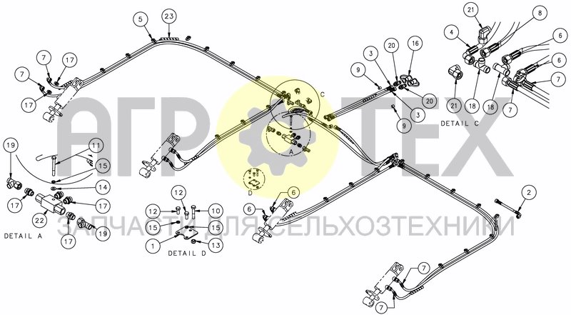 Чертеж FOLDABLE FRAME HYDRAULIC DEPTH SETTING