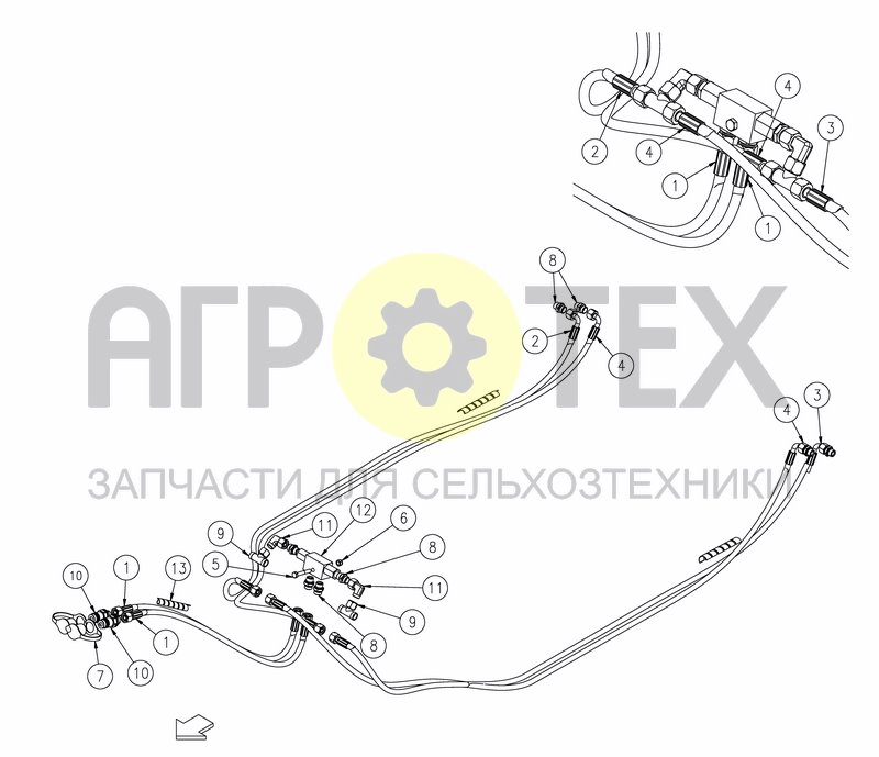 Чертеж RIGID FRAME HYDRAULIC DEPTH SETTING