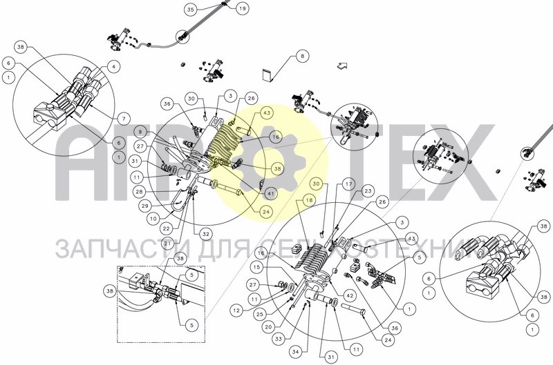 Чертеж HYDRAULIC DEPTH CONTROL - REAR