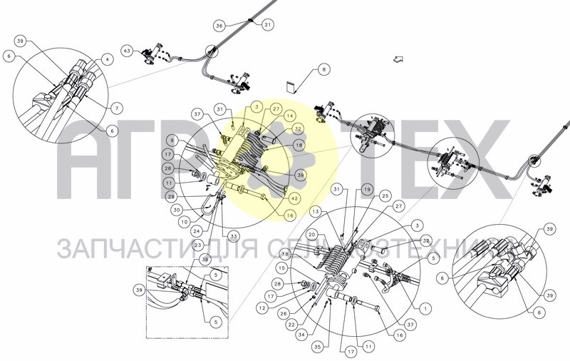 Чертеж HYDRAULIC DEPTH CONTROL - REAR