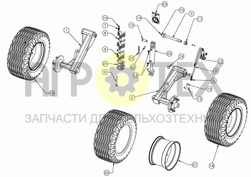 Чертеж DEPTH CONTROL WHEELS