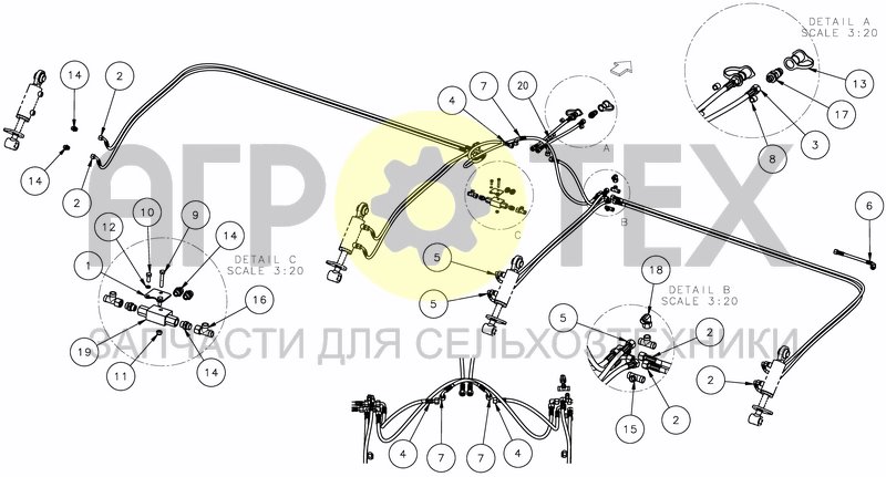 Чертеж HYDR. DEPTH SETTING FOR FOLDABLE RANGE