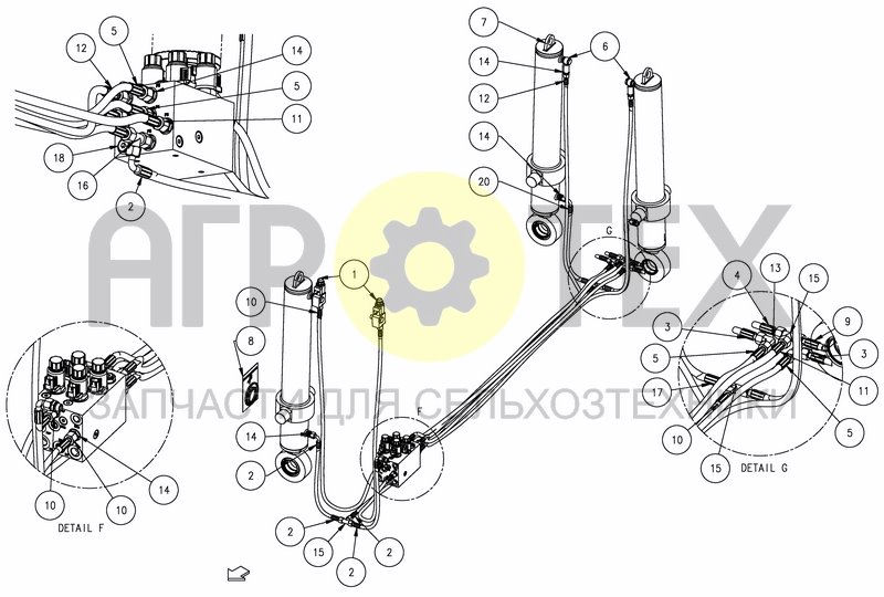 Чертеж HYDRAULIC FOLDING - INNER SIDES