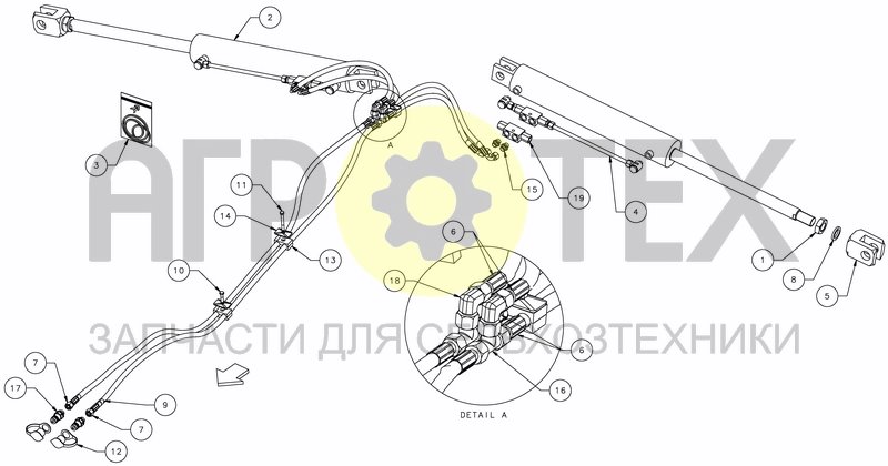 Чертеж HYDRAULIC FOR FOLDING