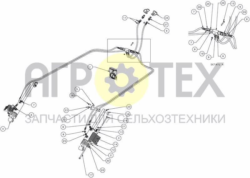 Чертеж HYDRAULIC DEPTH CONTROL - RIGID