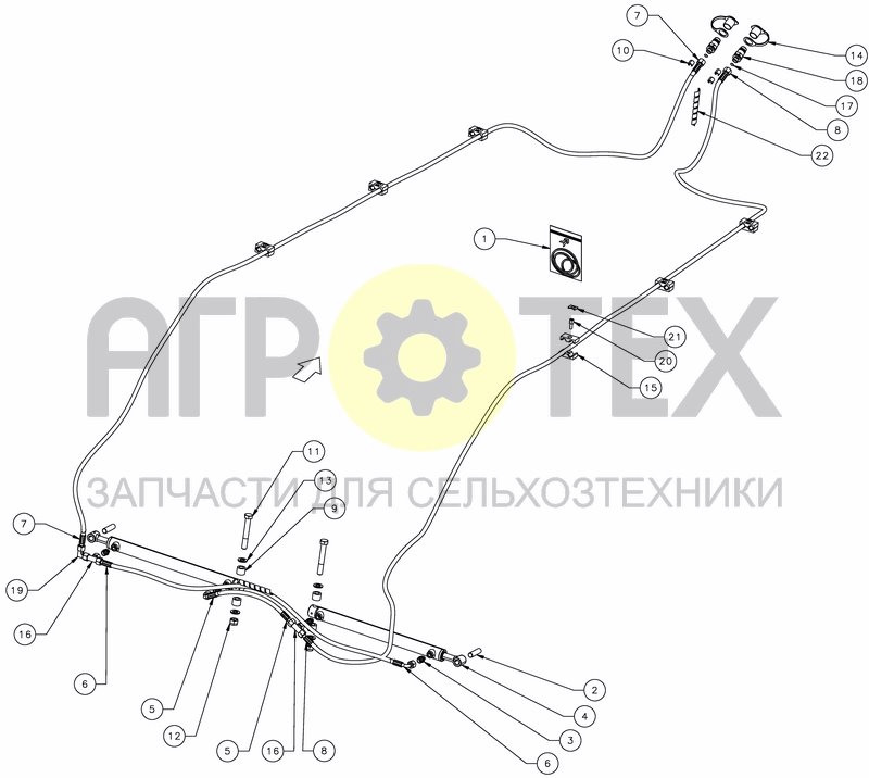 Чертеж HYDRAULIC FOR LEVELLING - RIGID MACHINES