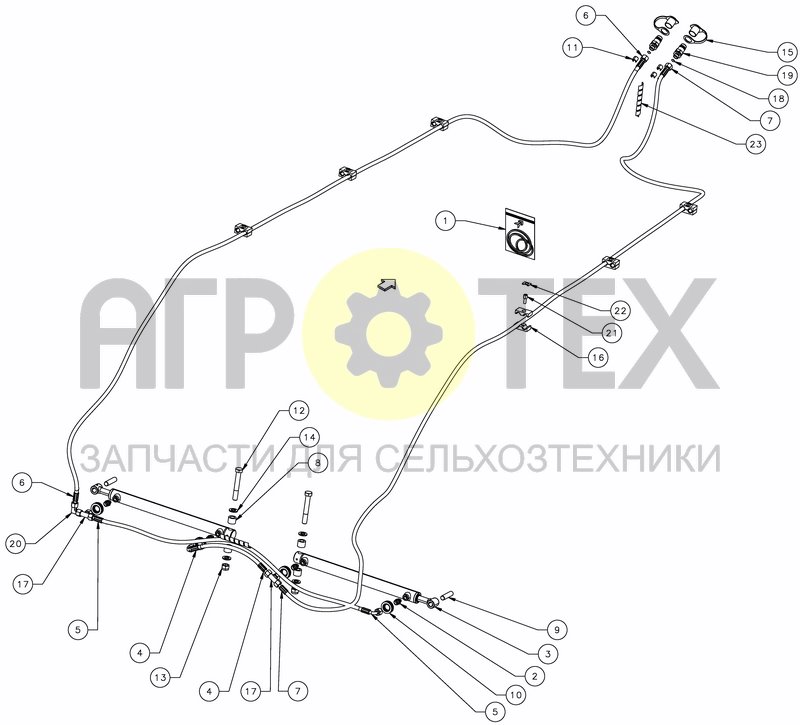 Чертеж HYDRAULIC FOR LEVELLING - RIGID MACHINES