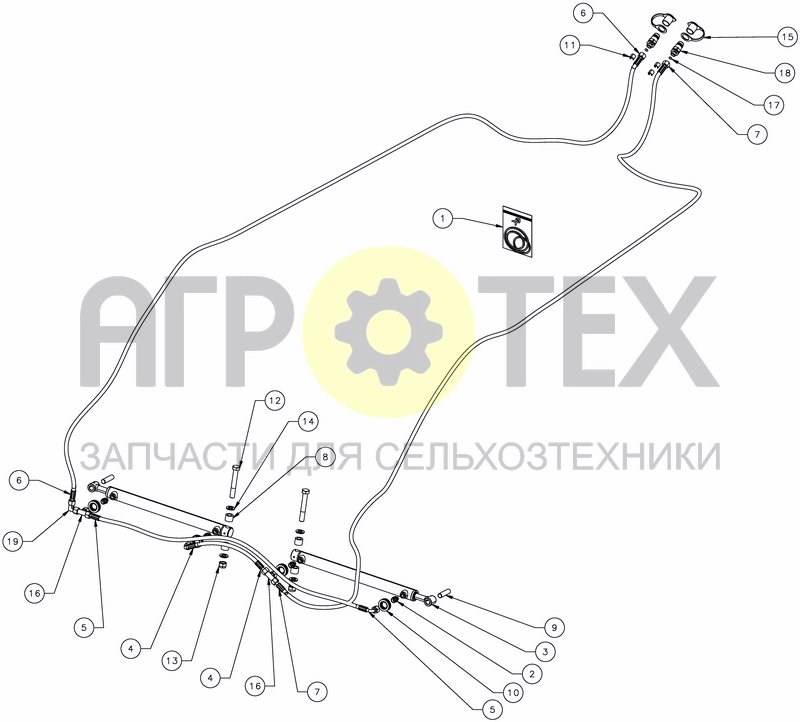 Чертеж HYDRAULIC FOR LEVELLING - RIGID MACHINES