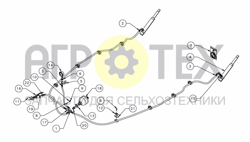 Чертеж TFH HYDRAULIC KIT SUSPENSION FOR 3M/3M50