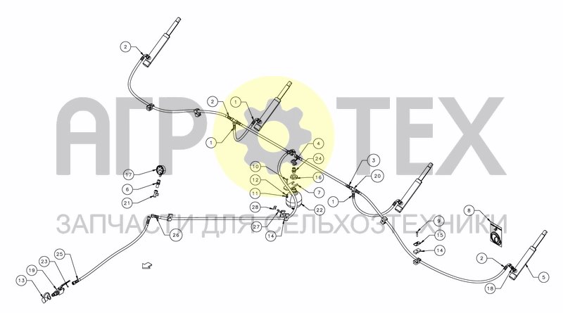 Чертеж TFH HYDRAULIC KIT SUSPENSION FOR 4M/5M/6M