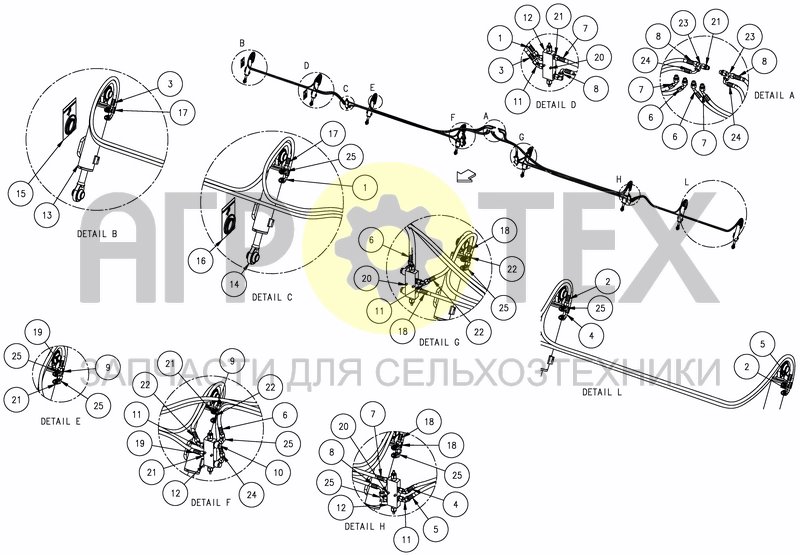 Чертеж HYDRAULIC FOR ROLLER