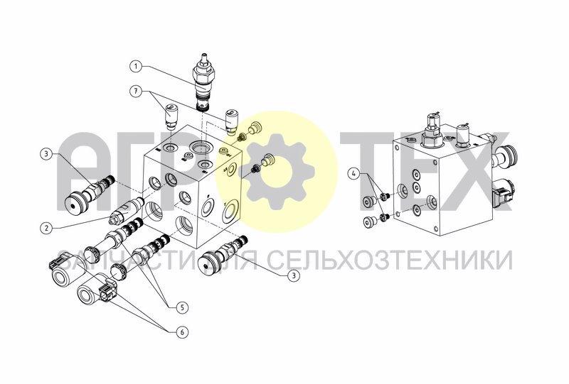 Чертеж HYDRAULIC BLOCK CONTOUR FOLLOWING