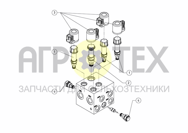 Чертеж HYDRAULIC BLOCK HEADLAND