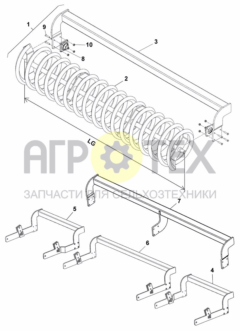 Чертеж COIL ROLLER - FOLDING MODELS