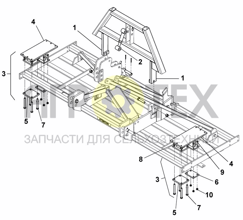 Чертеж FITTING KIT FOR SEED DRILL KHUN VENTA TI