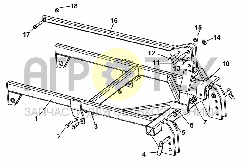 Чертеж FRONT MOUNTING KIT