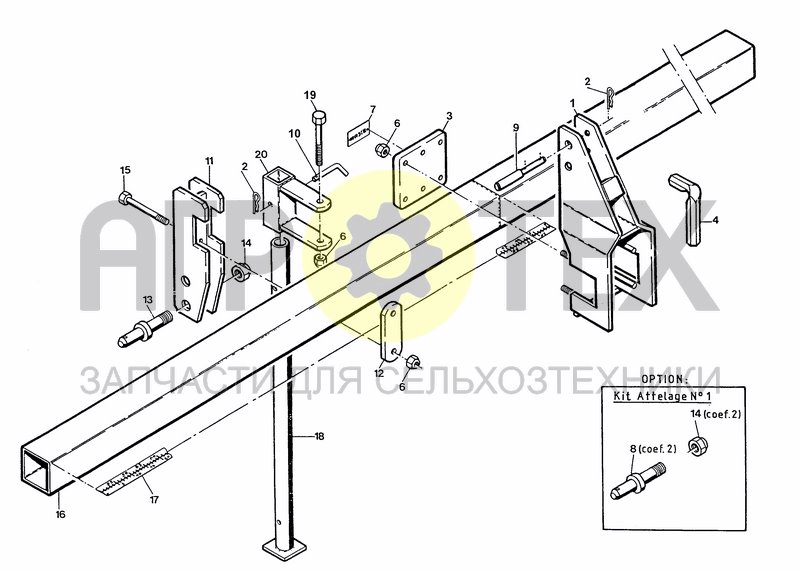 Чертеж COMPLETE LINKAGE FIX BEAM