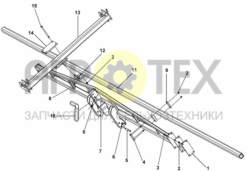 Чертеж COMPLETE LINKAGE FIX BEAM KP12M/KP18T