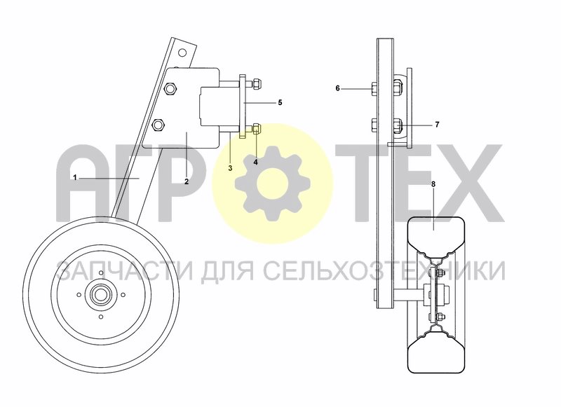 Чертеж HEIGHT KEEPING PNEUMATIC WHEEL