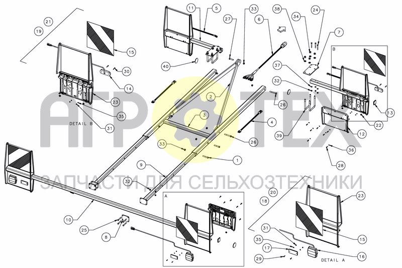 Чертеж LIGHTING KIT FOR FOLDING FRAME - EC