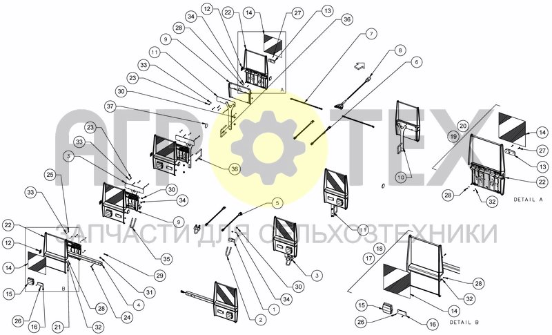 Чертеж LIGHTING KIT FOR RIGID FRAME - EC