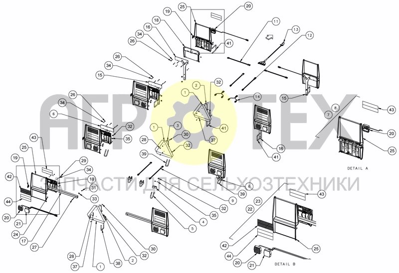 Чертеж LIGHTING KIT FOR RIGID FRAME - ANSI