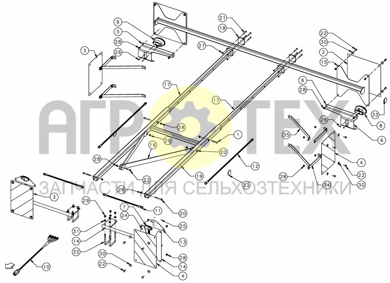 Чертеж LIGHTING KIT FOR FOLDING FRAME - EC