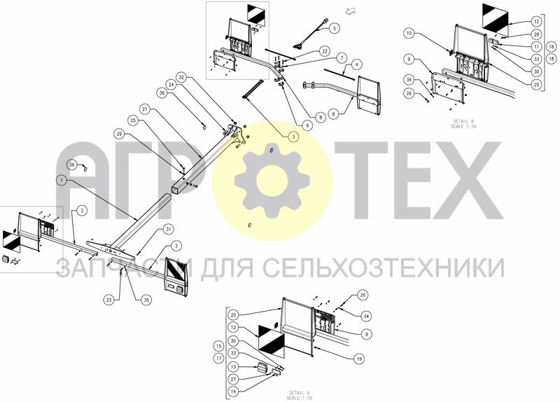 Чертеж LIGHTING KIT FOR FOLDING FRAME - EC