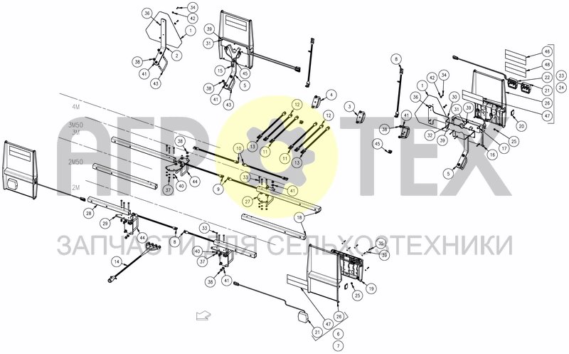 Чертеж LIGHTING KIT FOR RIGID FRAME - ANSI