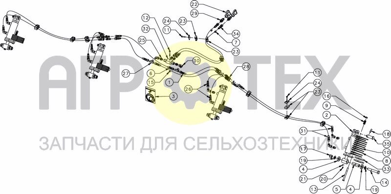 Чертеж HYDRAULIC DEPTH CONTROL - FOLD