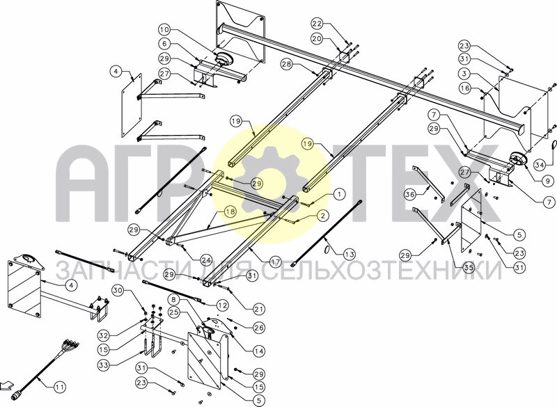 Чертеж LIGHTING KIT FOR FOLDING FRAME - EC