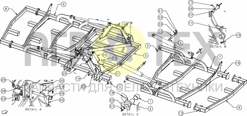 Чертеж FOLDING FRAME 6M