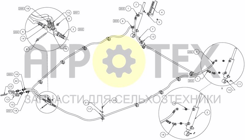 Чертеж HYDRAULIC LEVELLING CONTROL - RIGID