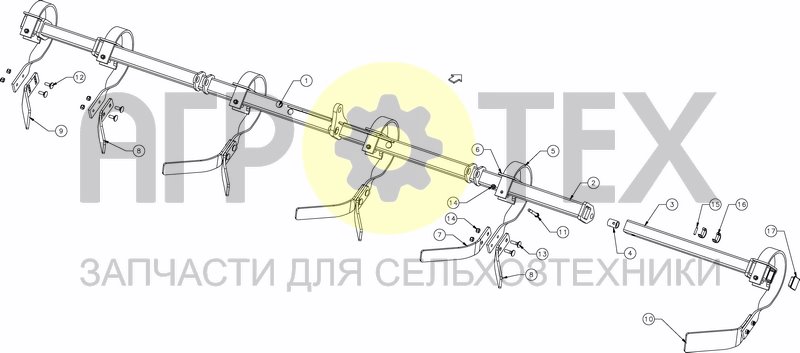 Чертеж LEVELLING TINES - RIGID