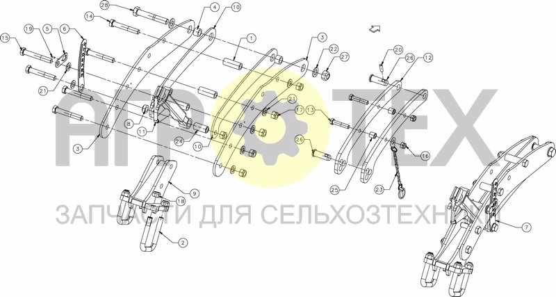 Чертеж ROLLER ARMS - RIGID - MECHANICAL ADJ.