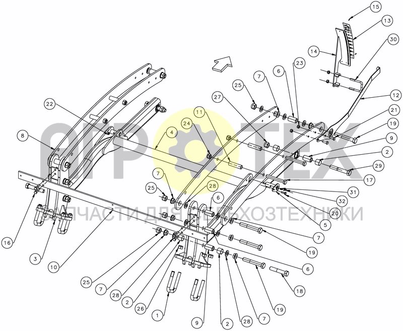 Чертеж PARALLELOGRAM RIGID - PRO 3M 3M50