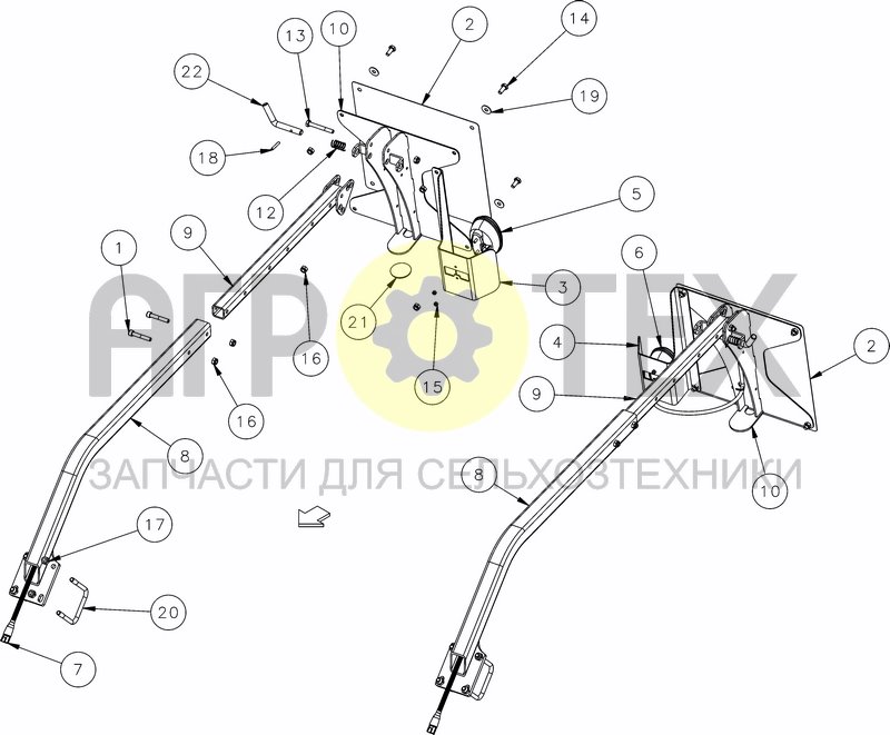 Чертеж LIGHTING KIT ACTIPRESS FOR FOLDING FRAME - EC