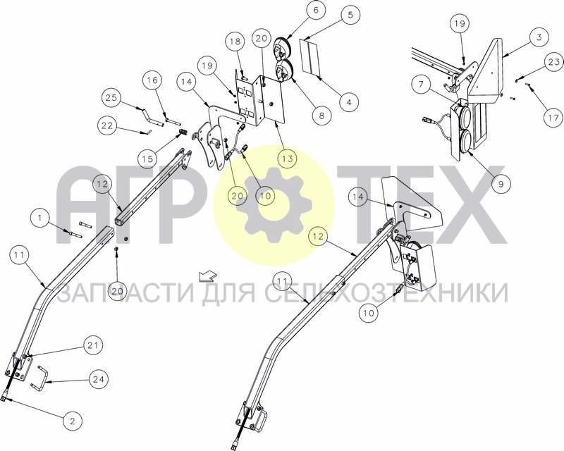 Чертеж LIGHTING KIT ACTIPRESS FOR FOLDING FRAME - ANSI