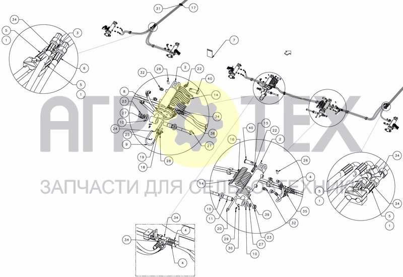 Чертеж HYDRAULIC DEPTH CONTROL - REAR