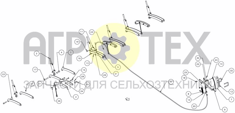 Чертеж LEVELLING ARMS HYDRAULIC