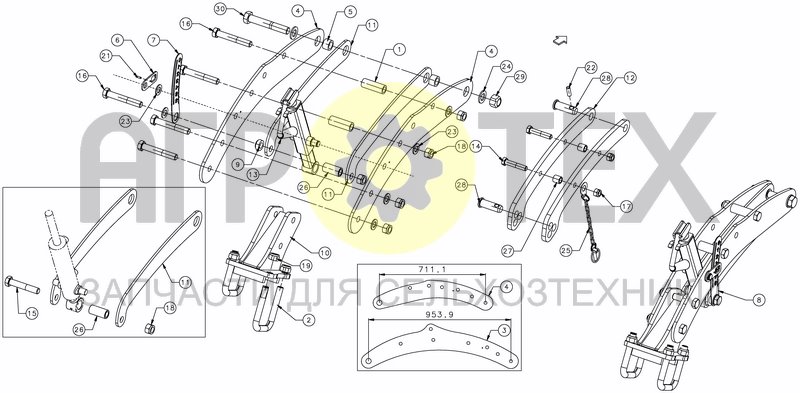 Чертеж ROLLER ARMS - RIGID - MECHANICAL ADJ.