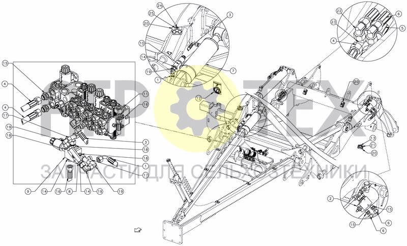 Чертеж HYDRAULIC LEVELLING KIT