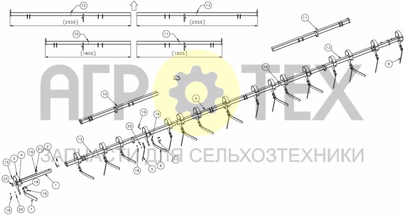 Чертеж LEVELLING TINES