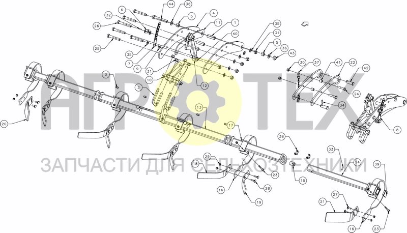 Чертеж LEVELLING TINES