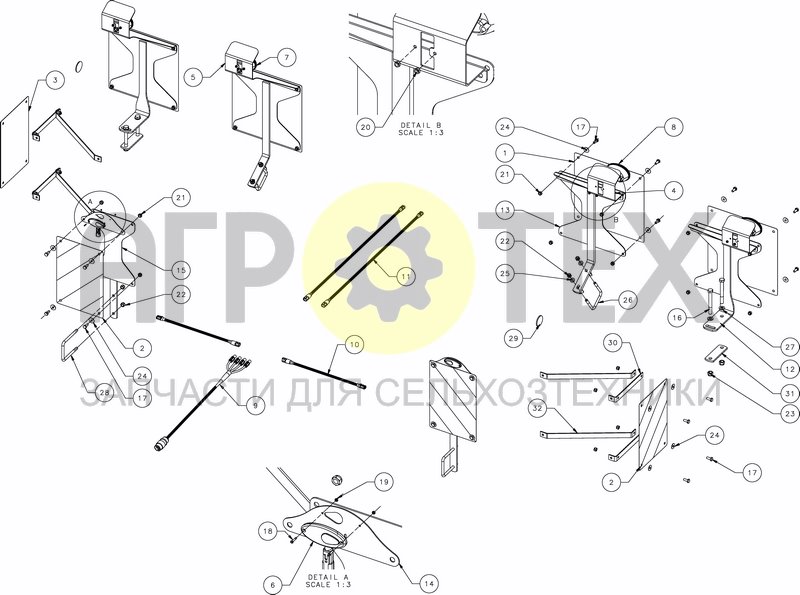 Чертеж LIGHTING KIT FOR RIGID FRAME - EC