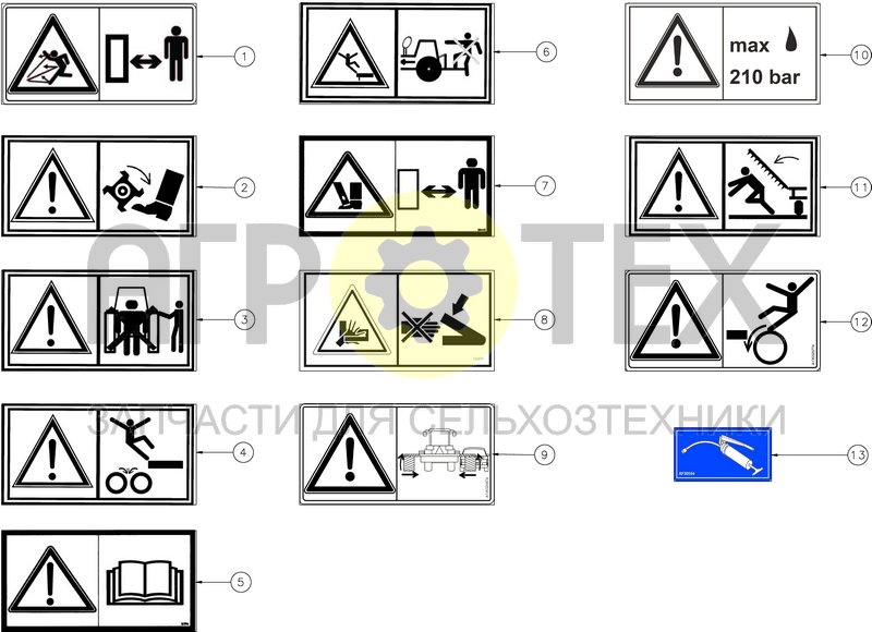 Чертеж EC SAFETY DECALS