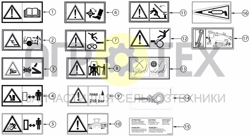 Чертеж EC SAFETY DECALS