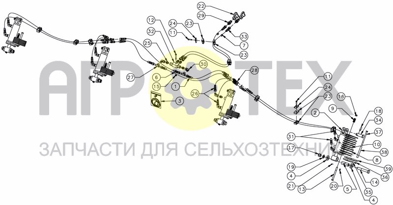 Чертеж HYDRAULIC DEPTH CONTROL - FOLD